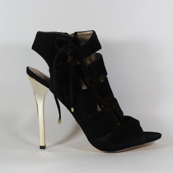 SAM EDELMAN PALMA SUEDE PEEP TOE STRAP HEELS 9.5 - Picture 2 of 7